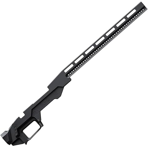 S2Delta RS-C Ambidextrous Aluminum Chassis for Remington Model 700 Actions, Short Actions, 700 SA Chassis, Made in USA (Black, Regular Length) Cover