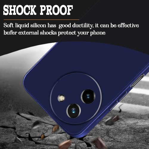 Image of Back Cover for Vivo T3x 5G | Full Camera Protection | Premium Liquid Silicon Case | Flexible Bumper Case for Vivo T3x 5G (Dark Blue)