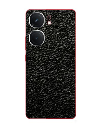 Image of Compatible with iQOO Neo 9 Pro 5G Skin Sticker /Vinyl wrap /Protective Film Mobile Skin Black Leather by Candeal Mizhan (only Back)