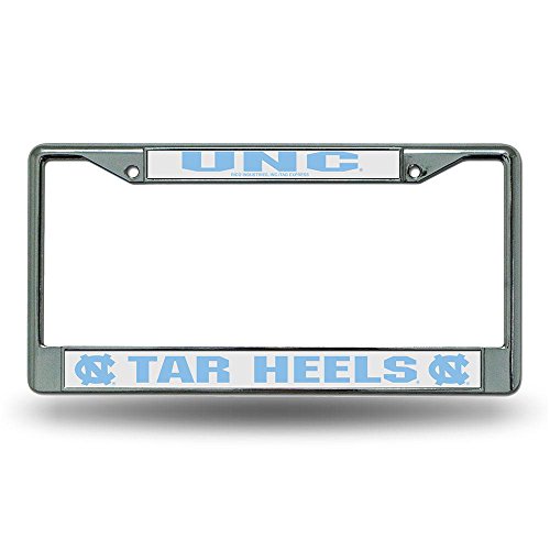 Rico Industries NCAA North Carolina Tar Heels Standard Chrome License Plate Frame, 6 x 12.25-inches