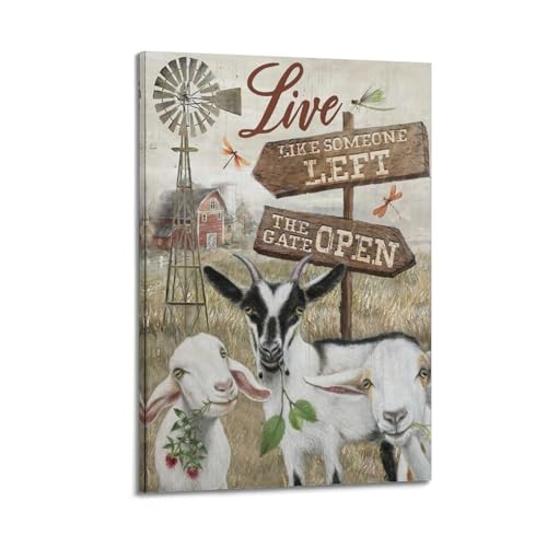 Affiches d'animaux de la ferme décoration murale rétro impression sur toile vintage chambre
