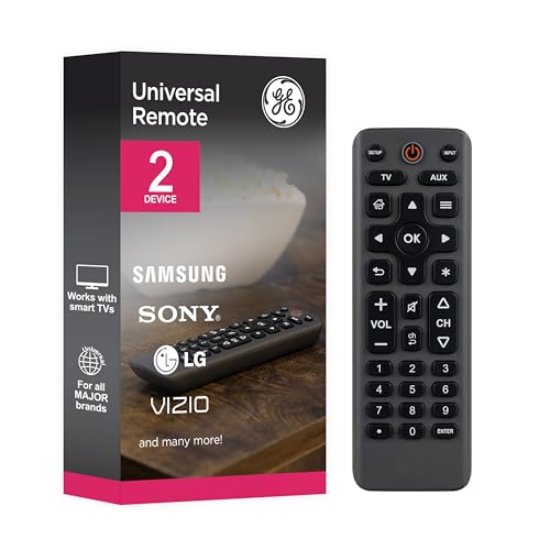 GE Big Button Universal Remote Control, Universal Replacement Remote for Samsung, LG, Vizio, Sony,...