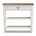 Baxton Studio Dauphine 31.5-inch W x 10-inch D Console Table, White and Light Brown (111-6028-HiT)