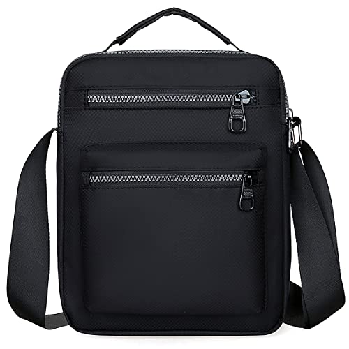 Sac à messager noir grand volume pour hommes pour ne plus manquer d'espace au travail