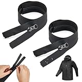 2 Cerniere Impermeabili Nylon con Doppio Cursore, 28 Pollici (70 cm), 5# Cerniere Resistenti per Giacche, Abbigliamento Outdoor, Tende e Zaini - Alta Resistenza e Durabilità, Protezione Impe