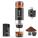 【Auto-amorçage et extraction automatique】 Cette machine à café portable est dotée d’une fonction d’auto-amorçage. Chauffe 50 ml d'eau à 86-92 °C en 5 minutes pour préparer un expresso. Une pression de 20 bars assure une parfaite extraction des capsules NS/du café moulu et garantit un arôme optimal. Si l'on ajoute de l'eau chaude, l'extraction ne prend que 70 secondes, tandis que si l'on ajoute de l'eau froide, il faut de 5 à 7 minutes pour chauffer l'eau.