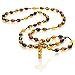 Catholic Rosary-Christian Handmade Amber Necklace With a Cross
