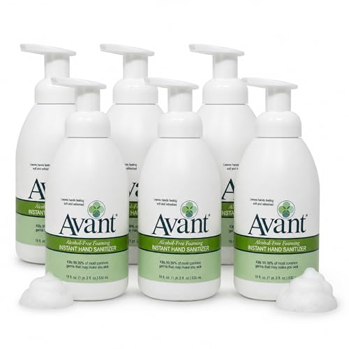 Avant® Alcohol Free Foaming Hand Sanitizer, 18oz Bottle, 6-Pack bulk refill