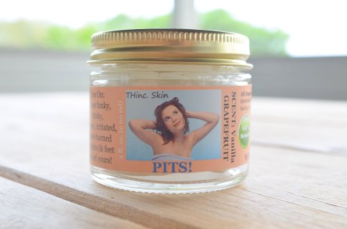 TAYLOR'S PITS Natural Deodorant | Aluminum Free, Paraben Free, Plastic Free | Herbal Effective Vegan Paleo Raw - 2 ounce Glass Jar - Made in USA! (Vanilla Grapefruit)