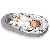 KOSPU QZ-NTRY-3K7K,Multifunctioneel babynestje Cocoon Baby Baby Cocon Bumper Reiswieg 100% Katoen Anti-Allergisch,Eén maat,Grijs
