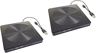 UKCOCO 2Pcs Typec Gravador De Dvd Externo Unidade De Dvd USB Discos Rígidos Externos Disco Rígido Externo Unidade De Jogos Disco Rígido Portátil Dvd Portátil Unidade Óptica Externa