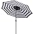 Blissun 9 ft Solar Umbrella 32 LED Lighted Patio Umbrella Table Market Umbrella with Tilt and Crank Outdoor Umbrella for Garden, Deck, Backyard, Pool and Beach (Black and White)