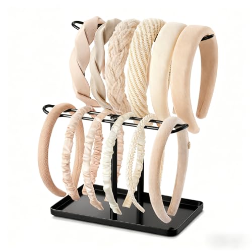 Organisateur de serre-tête Josmimic noir support bandeau cheveux et porte-accessoires fille