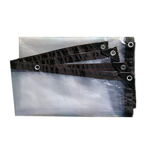 Lona de plástico espesado transparente con borde perforado resistente a la lluvia 2