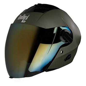 Steelbird Air SBA-3 Matt Battle Green with Gold Visor,600mm