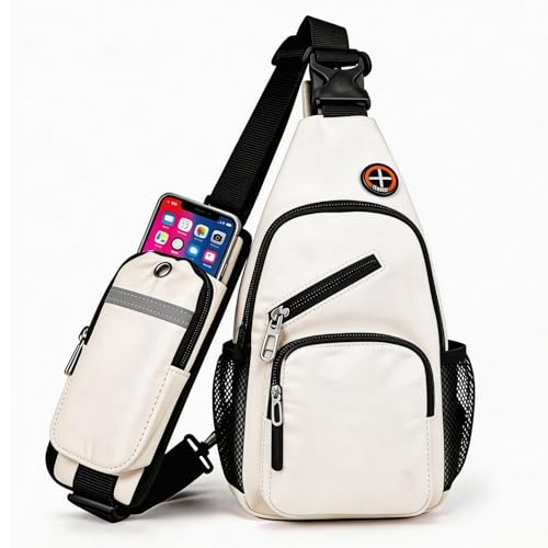 Image of JENAGREEN Waterproof Sling Backpack Crossbody Sling Bag for Women Men, Multipurpose Travel Hiking Adjustable Chest Bag Casual Daypack
