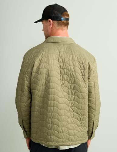 HUK Men's Scale Shacket, DWR Insulated Performance Fishing Shirt Jacket3