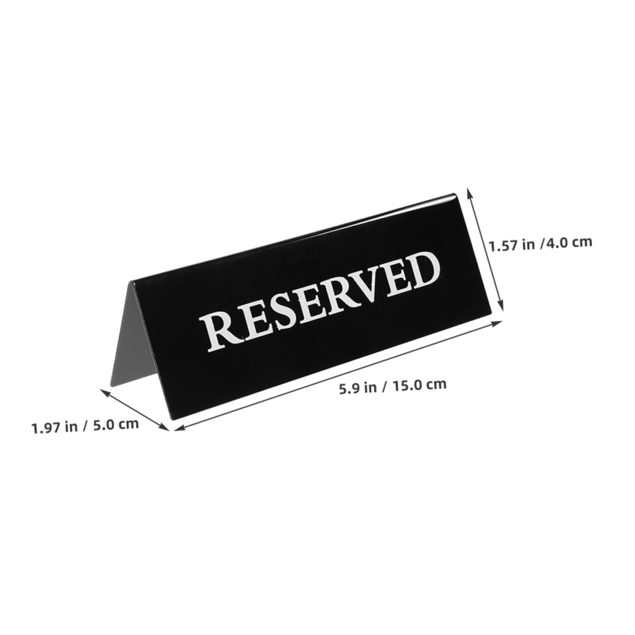 UTHCLO Elegant Acrylic Inverted v Table Sign for Wedding Waterproof Reserved Seat Sign for Events