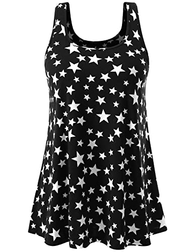 Image of Air Curvey Tank Tops for Women Build in Bra Casual Flowy Tank Pleated Loose Fit S-XXXXL