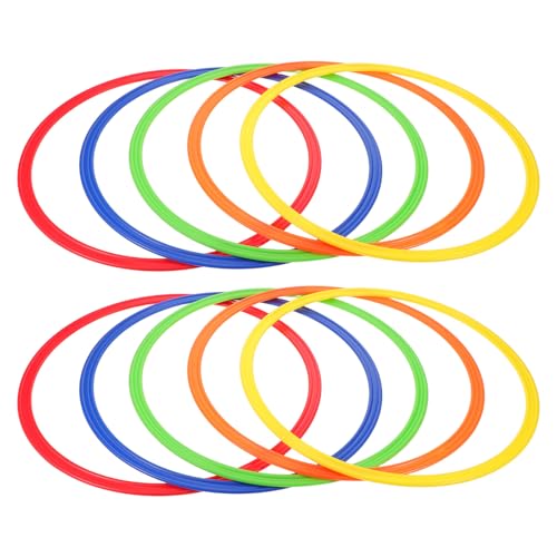 ARTSEWPLY Anillos de Entrenamiento de Agilidad para Fútbol 10 Piezas Aros de Velocidad de Plástico Resistentes Set Ligero para Ejercicios de Coordinación y Entrenamiento Deportivo