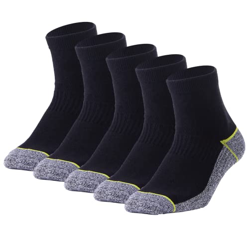 Kodal Kupfer-Infundierte Quarter Socks Verbessern die Fußgesundheit Kontrollieren Gerüche Durch Feuchtigkeitsableitung und Bieten Haltbaren Komfortablen Sitz (5 Paar)