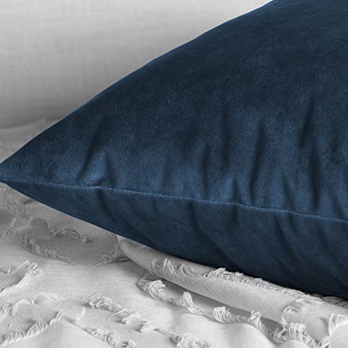 Image of HPD Half Price Drapes Cushion Cover 18 x 18 Heritage Plush Velvet - VPYC-179910-CC18PR - Pair, Eternal Blue