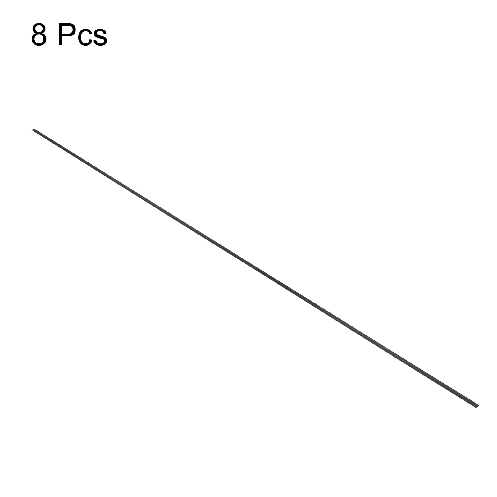 QUARKZMAN 8 Pièces de Barres Plates en Fibre de Carbone Pultrudée de 1x3mm et de 400mm de Longueur pour Cerfs-Volants, Avions RC