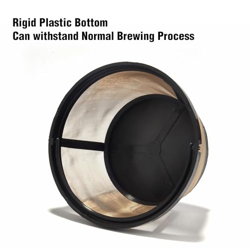 image for Delibru Gold Toned Reusable 8-12 Cup Basket Coffee Filter fits Mr. Cof