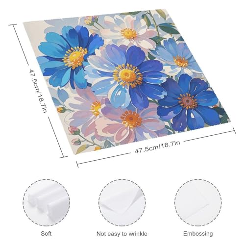 Servilletas de Tela con Flores Acuarela - Pack 4 piezas miniatura 2