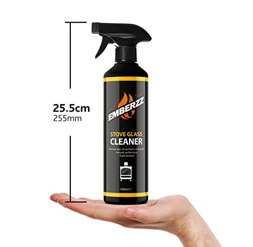 Emberzz - Stove Glass Cleaner - Dissolves Soot, Grease and Tar- Crystal Clear Glass - For Wood Log Burner - 500ml - Image 3