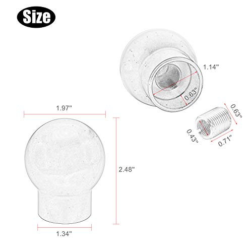 Gidibii Gear Shift Knob, Aluminum Alloy Weighted Car Shifter Knobs Manual Stick Lever Cover For Focus St/Rs, Fiesta St, Manual Subaru/Toyota/Scion (Black) #TOP5