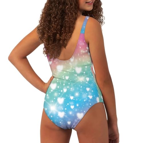 Image of YEXIATODO Kids One Piece Swimsuit for Teen Girls Womens Bathing Suit High Waist Bikini Set Girls Swimsuit for 7-18 Years Old