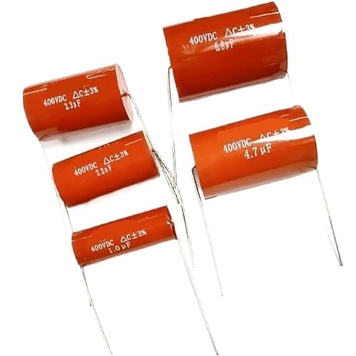 Condensador axial MKP 8UF para solucionar ruidos en altavoces caseros