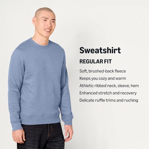 Image of Amazon Essentials Men's Crewneck Fleece Sweatshirt with Ribbing (Available in Big & Tall)