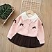 Cardigan Sweater School Uniform for Girls Bow Knot Cardigan Pleate Skirt Kids Button Long Sleeve Knit Dress Outfits Pink