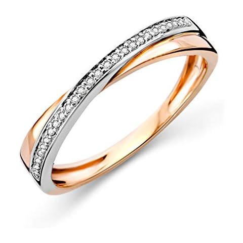 Anillo de mujer de diamante cruzado Miore Cover
