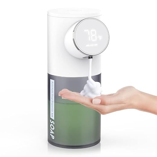 Soap Dispenser, Iorbur Automatic Foaming Soap Dispenser, 320ml Rechargeable & Touchless Hand Sanitizer Dispenser with Motion Sensor IPX 4 Waterproof Dispenser for Kitchen Bathroom Hotel Restaurant