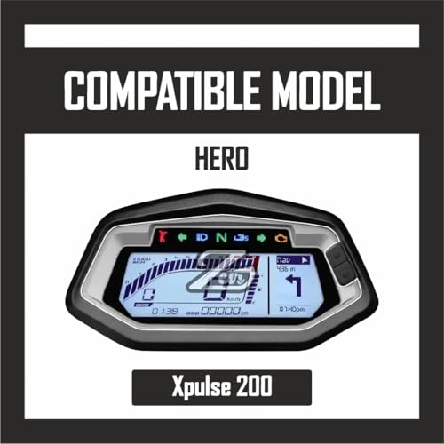 Image of ZEIR [2 PACK] Screen Protector Compatible with HERO XPULSE 200 - 200T - 200 4V - 200S | Digital Display Scratch Guard For Xpulse200 | Anti Scratch Instrument Console HeroXpulse Bike Accessory 2025 [Not Tempered Glass]
