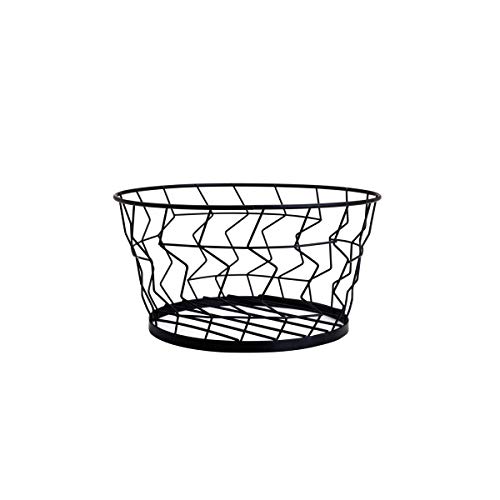 FRUTEIRA DE FERRO PINTADO PRETO 24x24x12cm