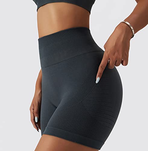Image of Workout Sets for Women 2 Piece Seamless Ribbed Tank Top Sport Bra High Waist Biker Shorts GYM Yoga Exercise Outfits