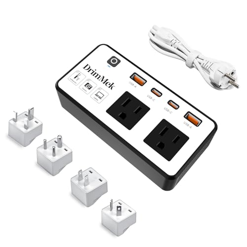 220V to 110V Voltage Converter & Travel Adapter for Europe