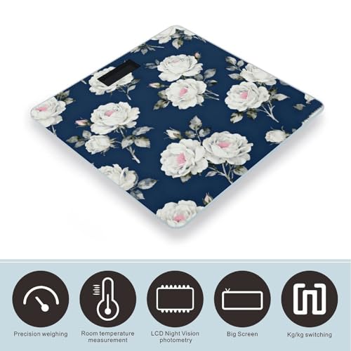 Báscula digital de baño Fresh Rose con pantalla LCD miniatura 3