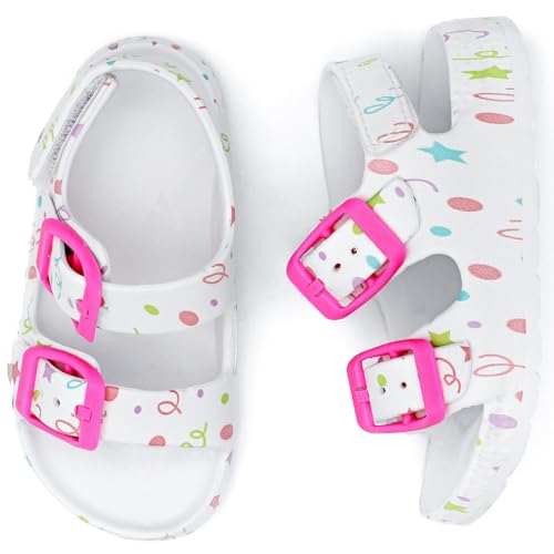 Image of ChayChax Toddler Boys Girls Double Buckle Sandals Children's Adjustable Back Strap Water Sandal