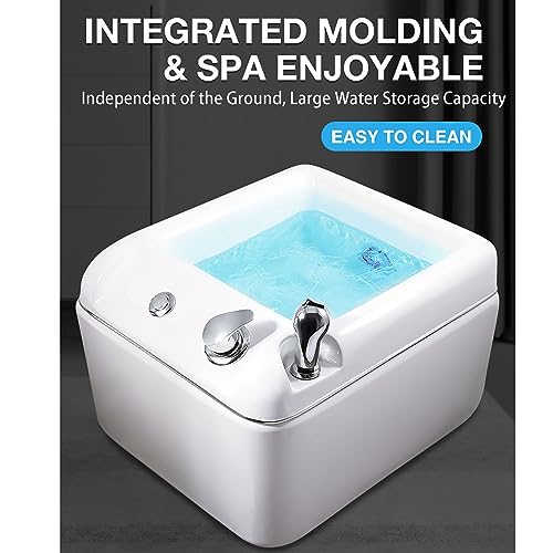 Spa de pies acrílico cuadrado con luz y temperatura ajustable miniatura 4
