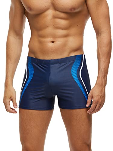 Panegy Sunga boxer masculina de natação com perna quadrada, atlética, natação, natação, natação, nat