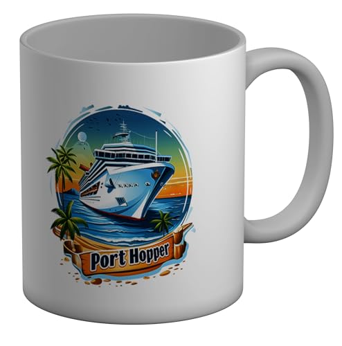 Shopagift Port Hopper Cruise Mug Holiday Vacation Beach Sea 