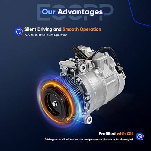 Image of ECCPP AC Compressor Fit for BMW 528i 3.0L 2011 AC Compressor with Clutch
