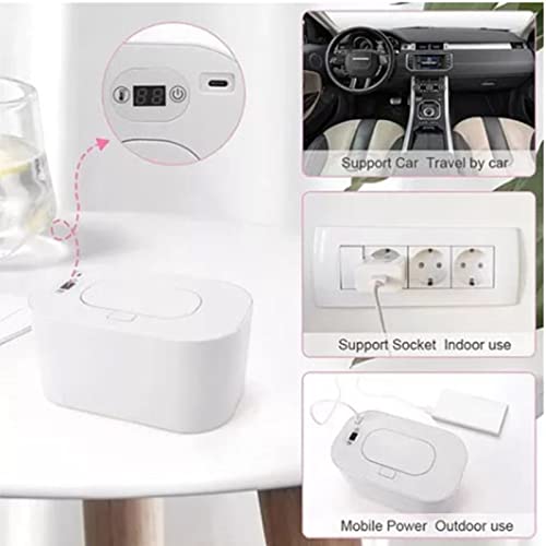 Aramox Scaldino per Salviettine Umidificate, Temperatura Regolabile, Idratante per Neonati, Bianco