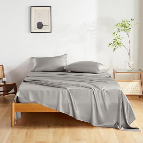 THXSILK Queen Silk Sheet Set with Pillowcases