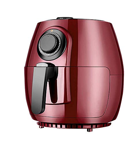 Friteuse sans huile rouge 4,2L mini four multifonction à bouton avec 5 programmes